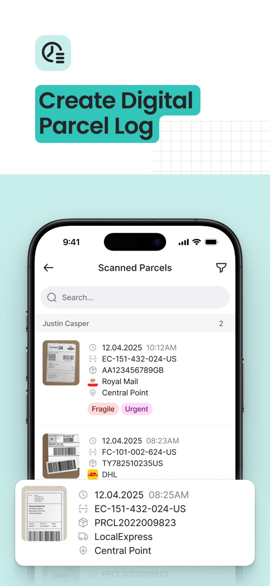 Parcel Tracker - Mailroom screenshot 3 of 4